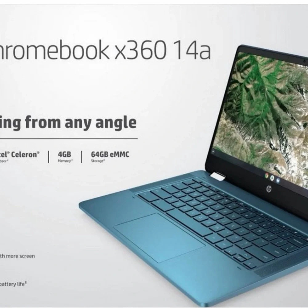 HP Chromebook x360 14a - Teal